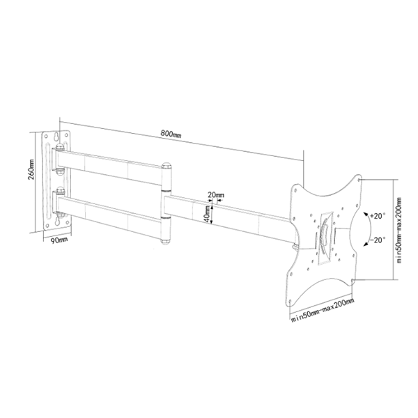 TV konzol 80 cm-re a faltól Samsung 32-44"