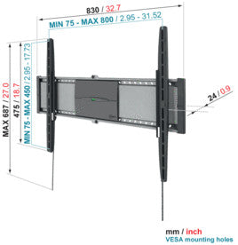 Vogels EFW 8305 LCD LED Plasma fali tartó SuperFlat L
