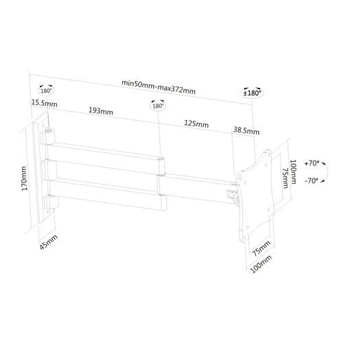 Neomounts FPMA-W830 ezüst TV konzol