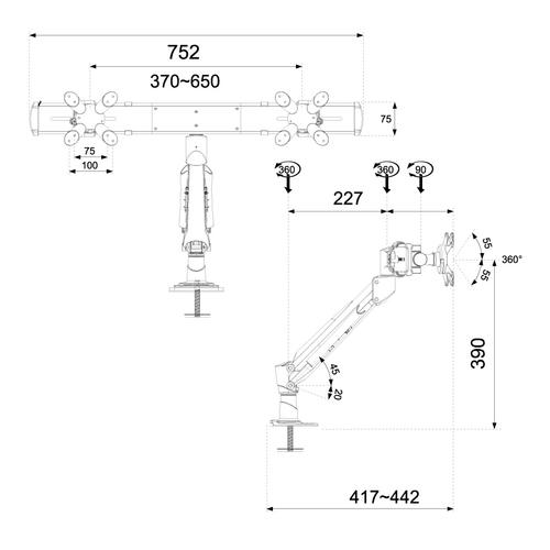 Neomounts FPMA-D940DG monitor kar