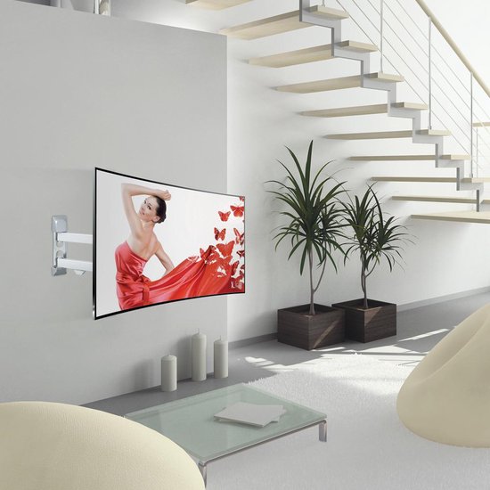Barkan Mounts fehér univerzális TV fali konzol | 13-65 hüvelyk | VESA 400x400