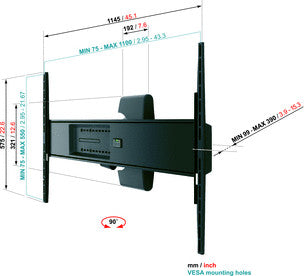 Vogels EFW 8425 LCD LED Plasma fali tartó Motion XL