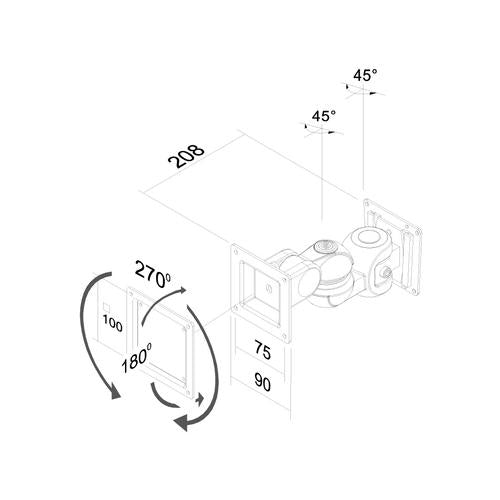 Neomounts FPMA-W910 TV vagy monitor konzol