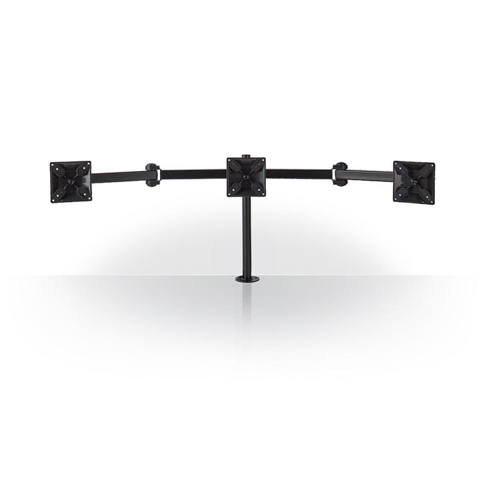 Ergonómikus monitor tartó | Három monitor kar | Forgatható és dönthető | Fekete