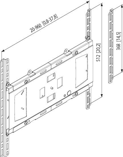Vogel's univerzális kijelző interfész ezüst, 30"-tól 60"-ig