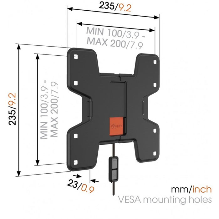 Vogels WALL 2105 fix TV fali konzol akár 37 hüvelykes képernyőkhöz