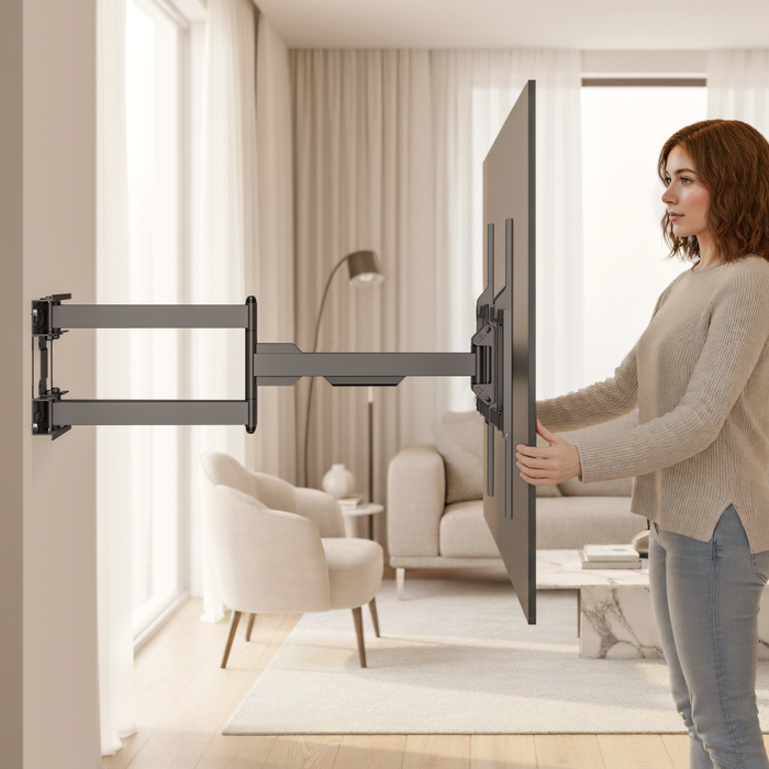 Ultra nehéz teherbírású TV fali konzol akár 140 hüvelykig | Teljes mozgás | 125 kg | VESA 1200x900