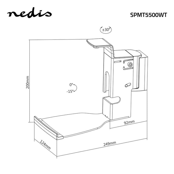Hangszóró fali konzol | Sonos® PLAY:5-Gen2-hez? | Dönthető és forgatható | Max. 7 kg