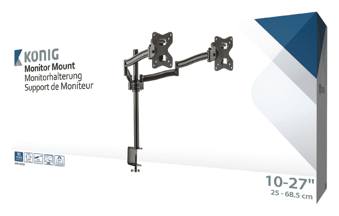 Monitor konzol maximum 27 hüvelykes képernyőkhöz (2 képernyő)
