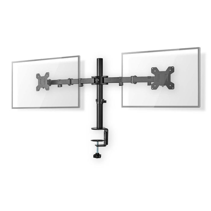 Ergonómikus monitor tartó | Dupla monitor kar | Forgatható és dönthető | Fekete