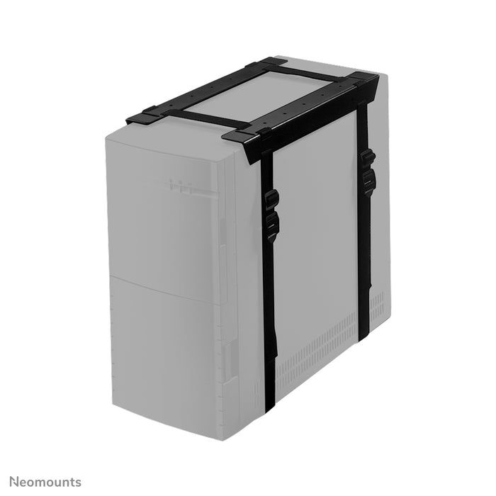 Neomounts CPU-D025 fekete tartó, amellyel PC-t vagy thin clientet rögzíthet az asztalhoz.