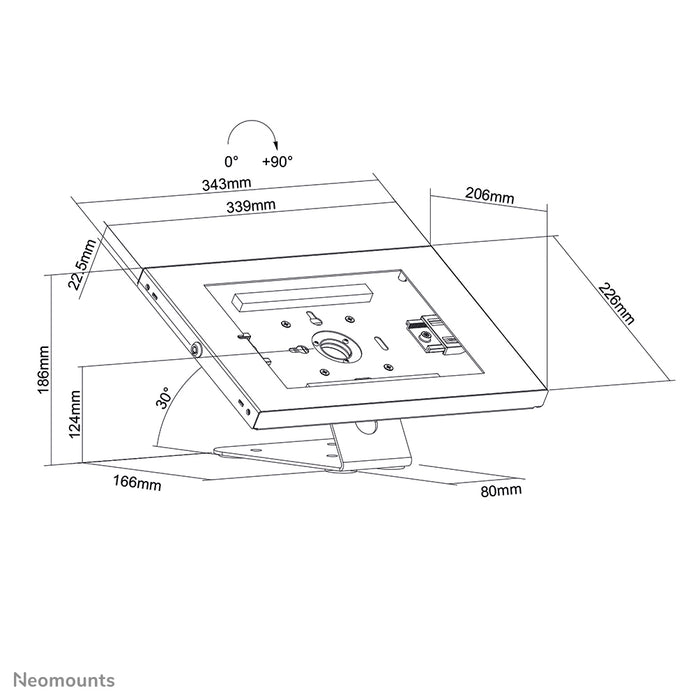 Neomounts DS15-630WH1 forgatható asztali/fali tablet tartó 9,7-11 hüvelykes tabletekhez - Fehér