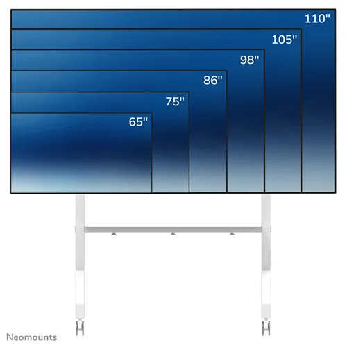 Mobil padlótartó Neomounts FL50-575WH1 65-110" képernyőkhöz - Fehér
