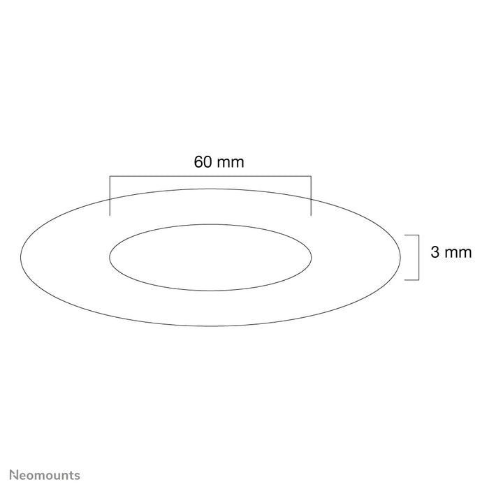 Neomounts FPMA-CRB6 fekete takarókorong a Neomounts FPMA-C200 fekete / Neomounts FPMA-C400 fekete és PLASMA-C100 fekete lapos képernyős mennyezeti tartókhoz.