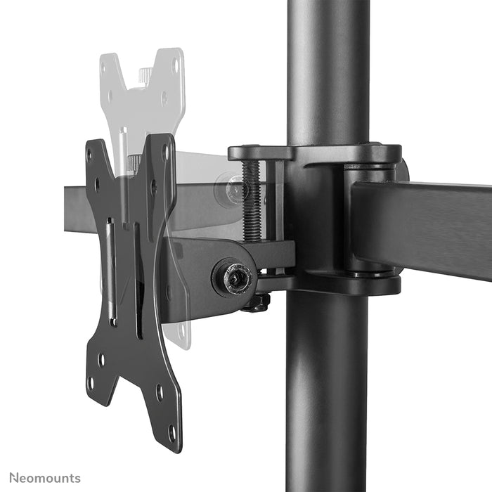 A Neomounts FPMA-D550DD3 fekete full motion asztali állvány 13-27 hüvelykes képernyőkhöz - fekete.