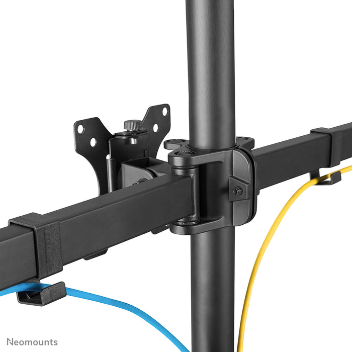 A Neomounts FPMA-D550DD3 fekete full motion asztali állvány 13-27 hüvelykes képernyőkhöz - fekete.