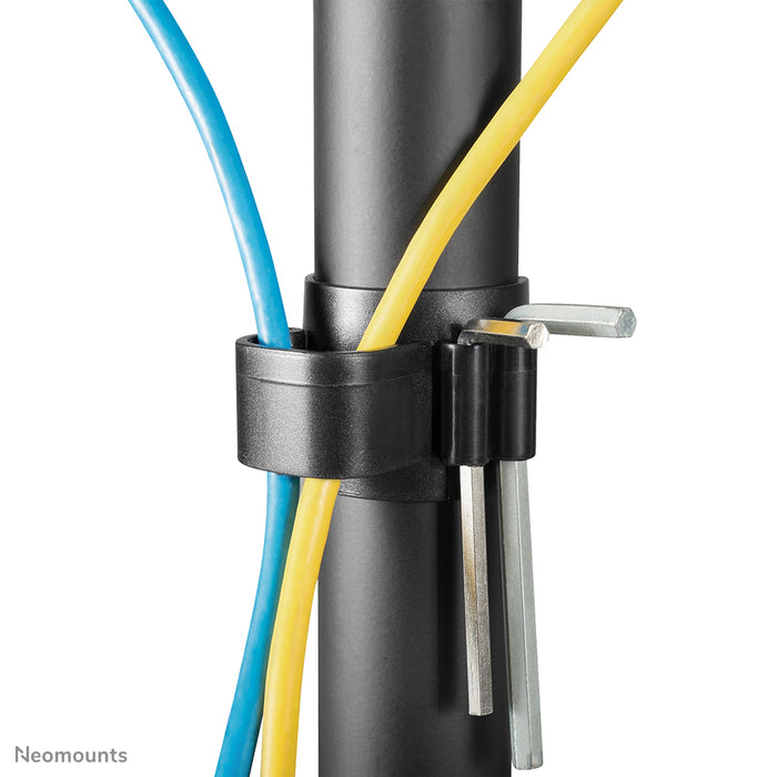 A Neomounts FPMA-D550DD3 fekete full motion asztali állvány 13-27 hüvelykes képernyőkhöz - fekete.