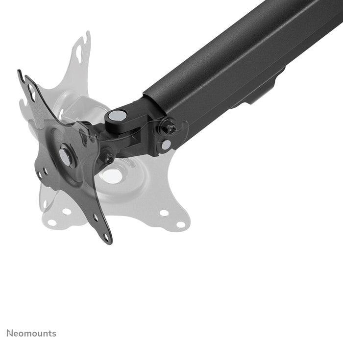 A Neomounts FPMA-D650 fekete egy full motion asztali tartó legfeljebb 27 hüvelykes (69 cm) képernyőkhöz.