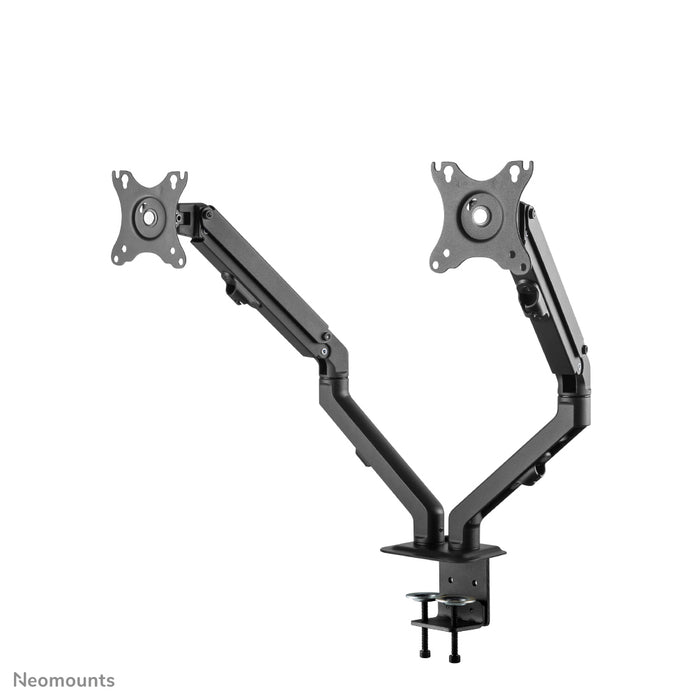 A Neomounts FPMA-D650D fekete egy full motion asztali tartó legfeljebb 27 hüvelykes (69 cm) képernyőkhöz.