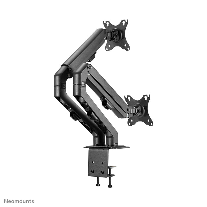 A Neomounts FPMA-D650D fekete egy full motion asztali tartó legfeljebb 27 hüvelykes (69 cm) képernyőkhöz.