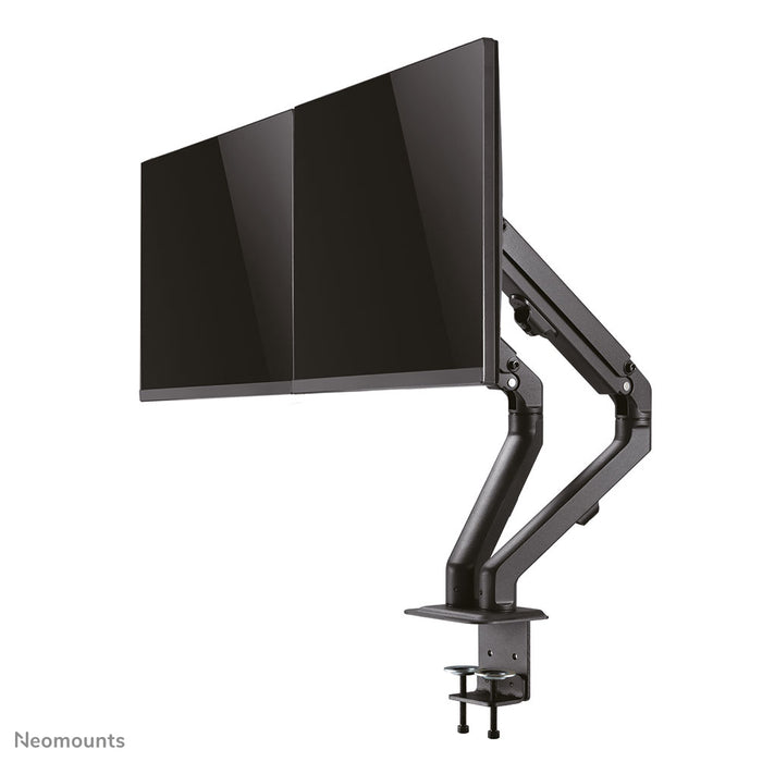 A Neomounts FPMA-D650D fekete egy full motion asztali tartó legfeljebb 27 hüvelykes (69 cm) képernyőkhöz.