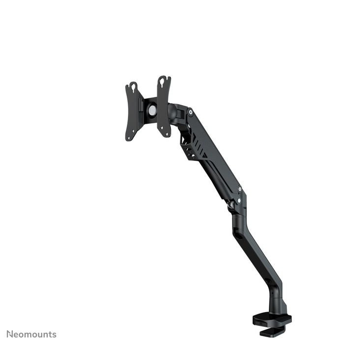 A Neomounts FPMA-D750black egy gázrugós asztali tartó legfeljebb 32 hüvelykes (81 cm) lapos képernyőkhöz.