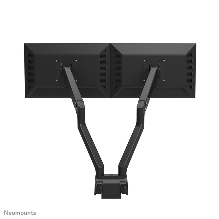 A Neomounts FPMA-D750D fekete egy gázrugós asztali tartó legfeljebb 32 hüvelykes (81 cm) lapos képernyőkhöz.