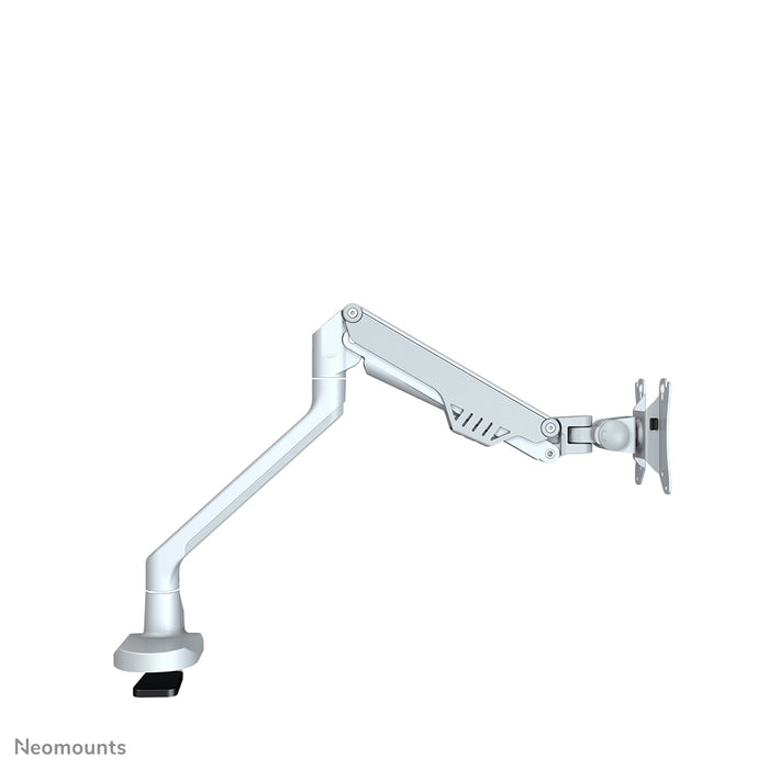 A Neomounts FPMA-D750 ezüst egy asztali tartó gázrugóval, legfeljebb 32 hüvelykes (81 cm) lapos képernyőkhöz.