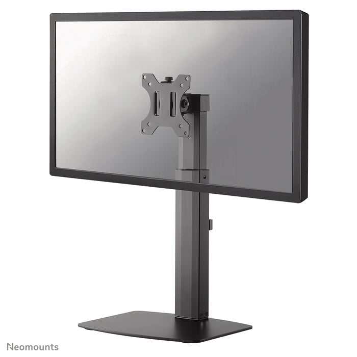 A Neomounts FPMA-D865 fekete egy asztali tartó legfeljebb 32 hüvelykes (81 cm) lapos képernyőkhöz.