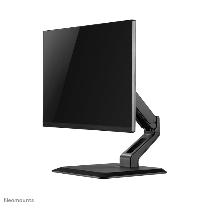 A Neomounts FPMA-D885 fekete egy asztali tartó legfeljebb 32 hüvelykes (81 cm) lapos képernyőkhöz.