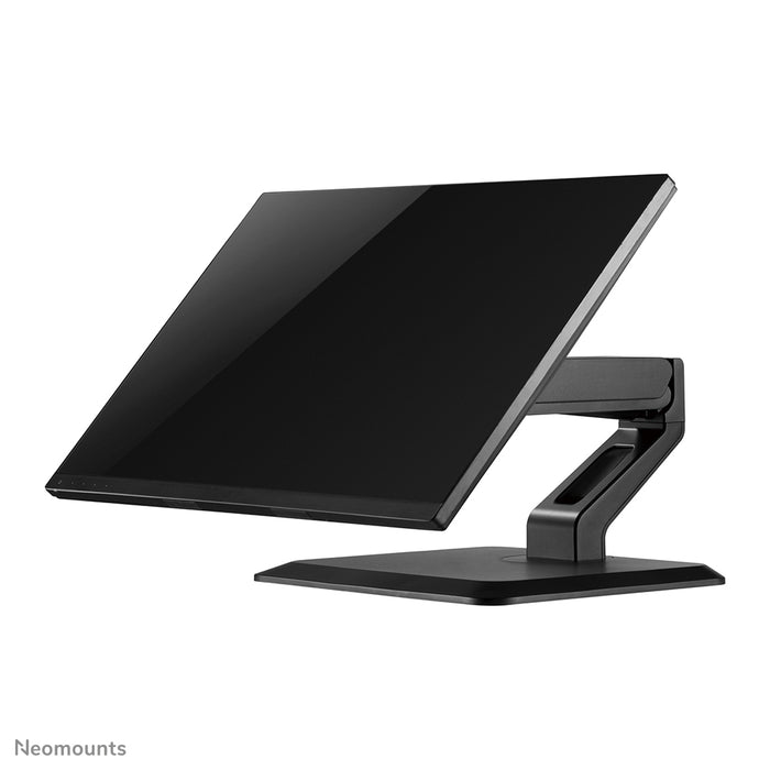 A Neomounts FPMA-D885 fekete egy asztali tartó legfeljebb 32 hüvelykes (81 cm) lapos képernyőkhöz.