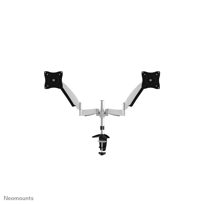 A Neomounts FPMA-D950D egy asztali tartó gázrugóval legfeljebb 27 hüvelykes (69 cm) lapos képernyőkhöz.