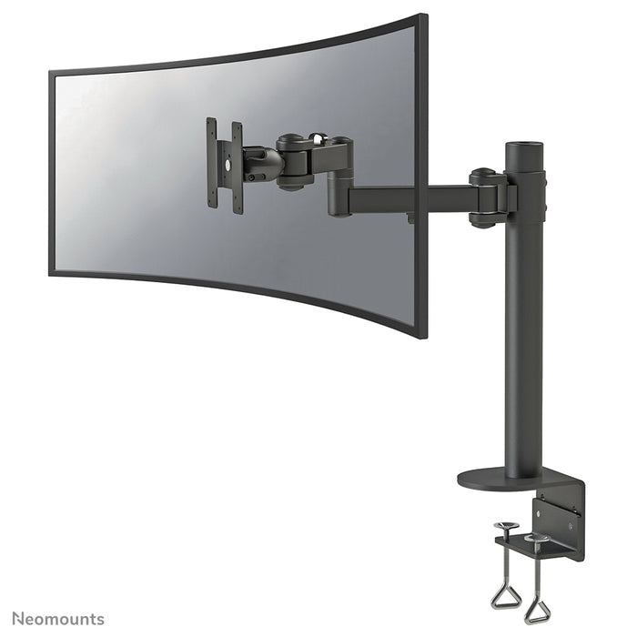A Neomounts FPMA-D960 feketePLUS egy asztali tartó három forgásponttal legfeljebb 49 hüvelykes (124 cm) ívelt képernyőkhöz.