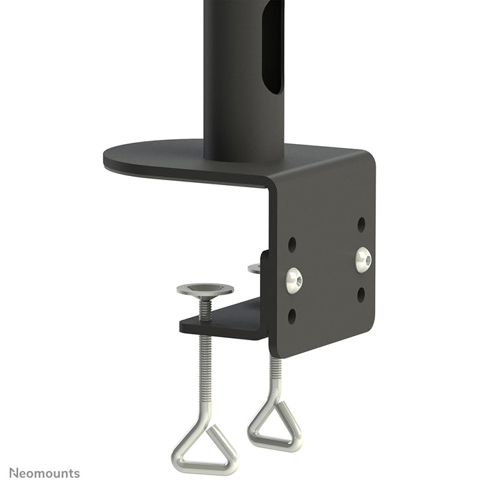 A Neomounts FPMA-D960 feketePLUS egy asztali tartó három forgásponttal legfeljebb 49 hüvelykes (124 cm) ívelt képernyőkhöz.