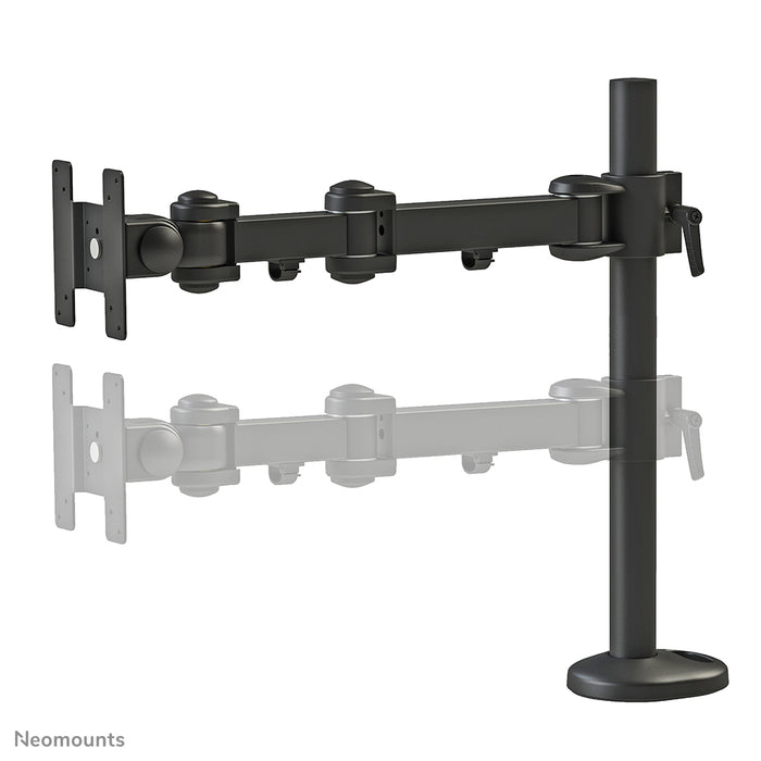 A Neomounts FPMA-D960G egy asztali tartó három forgásponttal legfeljebb 30 hüvelykes (76 cm) lapos képernyőkhöz.
