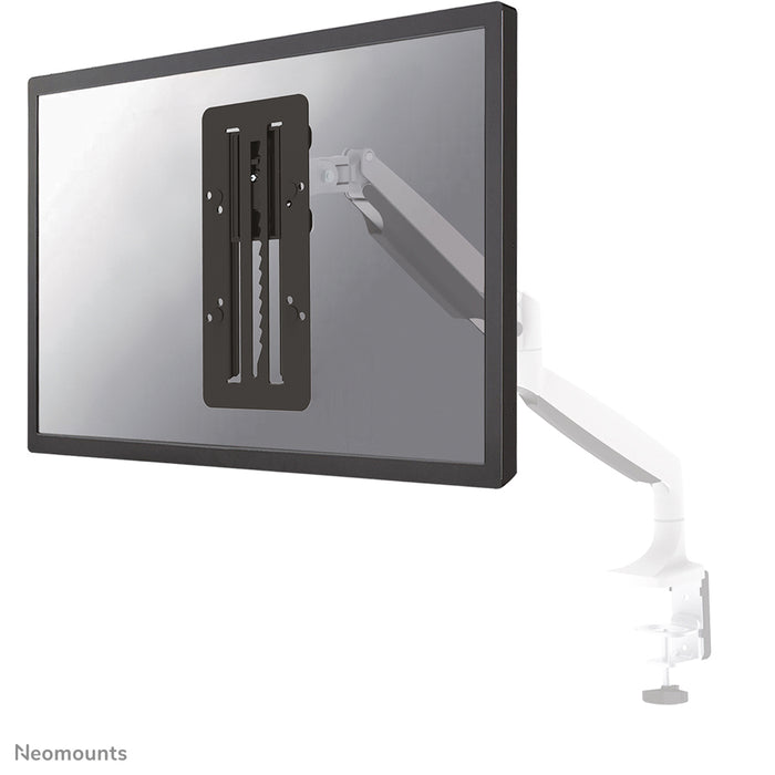 A Neomounts FPMA-LIFT100 fekete egy adapter, amely lépcsőzetes magasságállítást tesz lehetővé VESA 75/100 tartókhoz.
