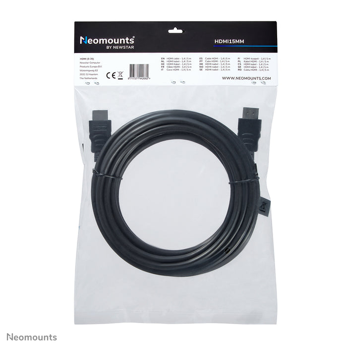 HDMI 1.4 kábel, High speed, HDMI 19 tűs M/M, 5 méter