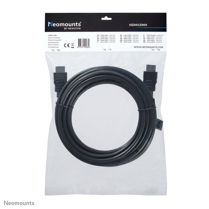 HDMI 1.4 kábel, High speed, HDMI 19 tűs M/M, 5 méter