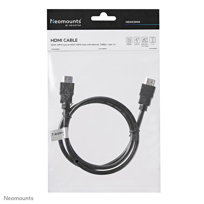 HDMI 1.4 kábel, High speed, HDMI 19 tűs M/M, 1 méter