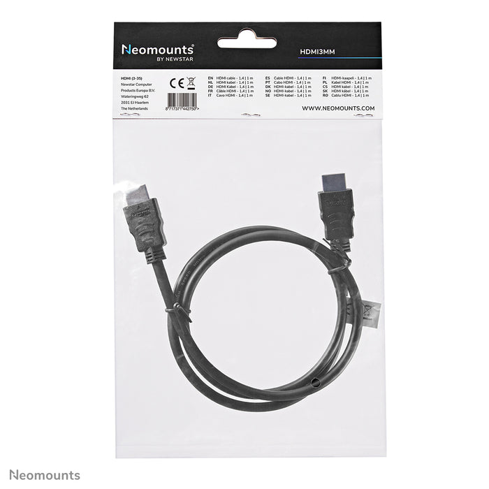 HDMI 1.4 kábel, High speed, HDMI 19 tűs M/M, 1 méter