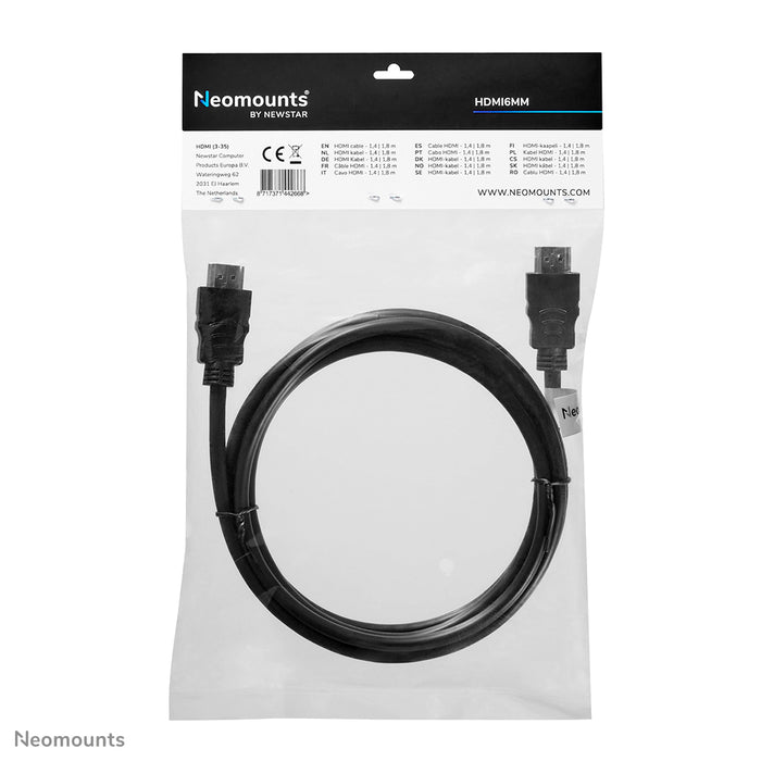 HDMI 1.4 kábel, High speed, HDMI 19 tűs M/M, 1,8 méter