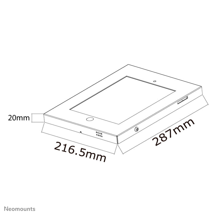 Neomounts lopásbiztos tablet tartó IPAD2N-UN20 fekete 9,7 hüvelykes iPad/iPad Air tabletekhez (VESA 100x100mm) - Fekete
