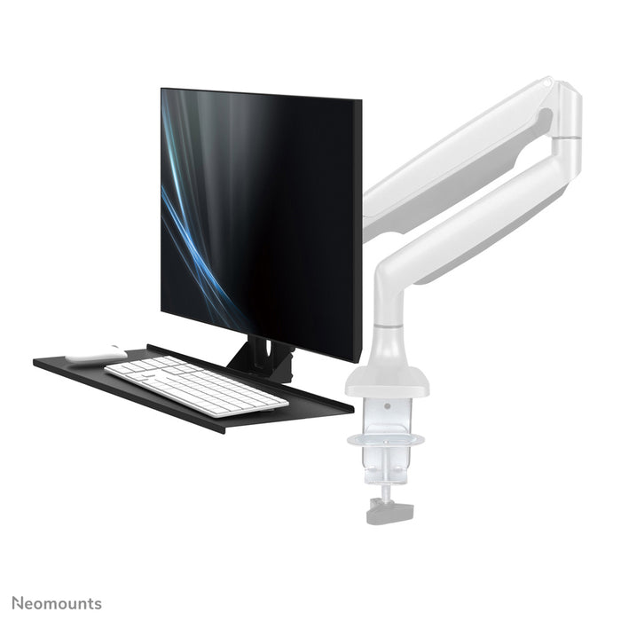A Neomounts KEYB-V200 fekete egy billentyűzet- és egértartó.