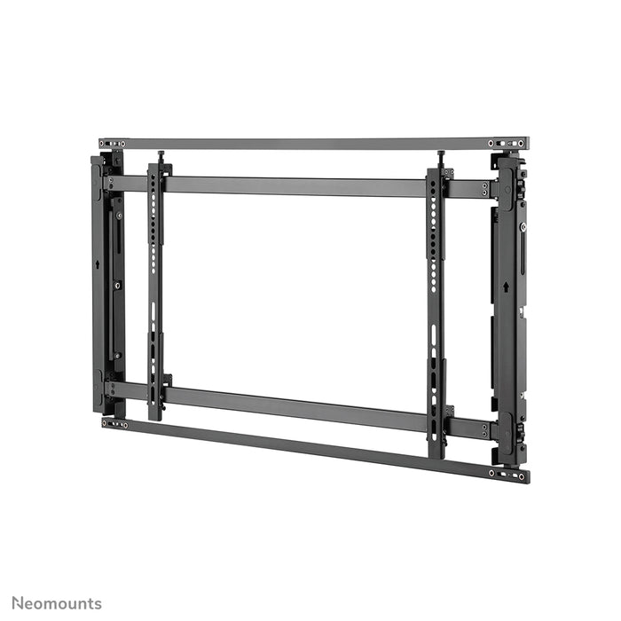 A Neomounts LED-VW1750 fekete egy sík video wall fali tartó akár 55 hüvelykes (140 cm) képernyőkhöz.