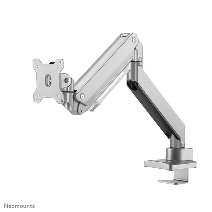 A Neomounts NM-D775 ezüst egy gázrugós asztali tartó legfeljebb 32 hüvelykes (81 cm) lapos képernyőkhöz - Ezüst