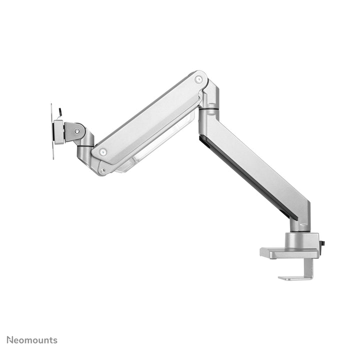 A Neomounts NM-D775 ezüst egy gázrugós asztali tartó legfeljebb 32 hüvelykes (81 cm) lapos képernyőkhöz - Ezüst