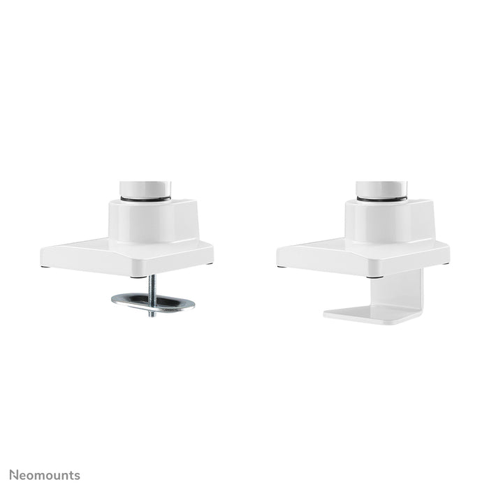 A Neomounts NM-D775 fehérPLUS egy gázrugós asztali tartó ívelt monitorokhoz, legfeljebb 49 hüvelykes (124 cm) - Fehér