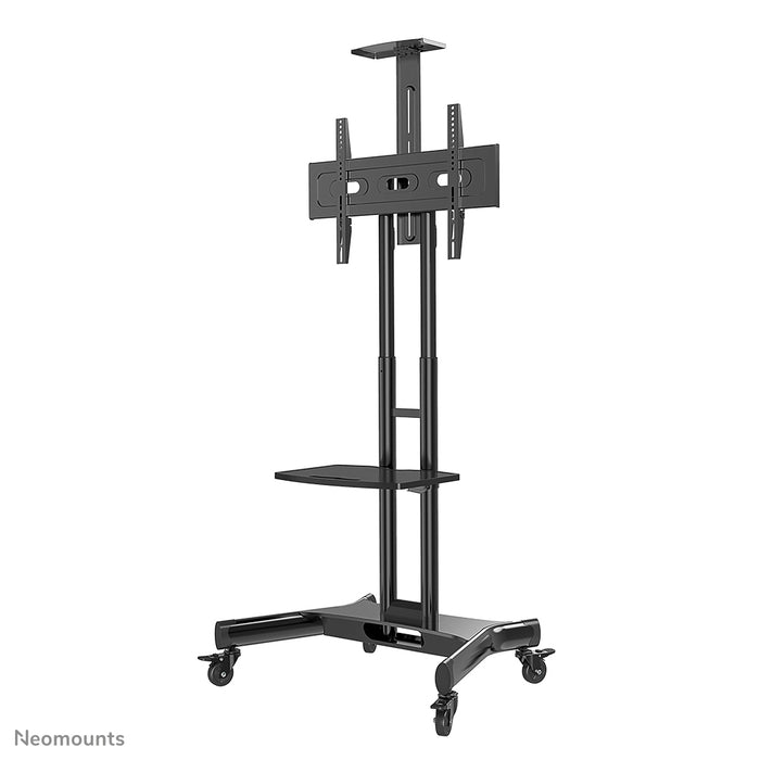 A Neomounts NM-M1700 fekete gurulós bútor lapos képernyős TV-khez akár 75 hüvelykig (191 cm). Tartalmaz laptop tartót - Fekete