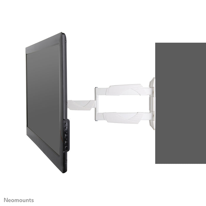 A Neomounts NM-W460 fehér fali tartó 3 forgásponttal lapos képernyős TV-khez akár 60 hüvelykig (150 cm).