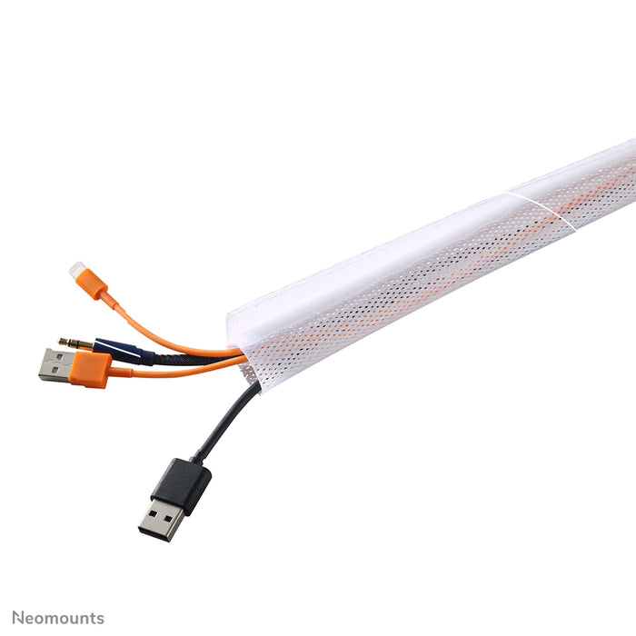 A Neomounts NS-CS200 fehér rugalmas kábelcső (Hossz: 200 cm, Szélesség: 8,5 cm) - Fehér